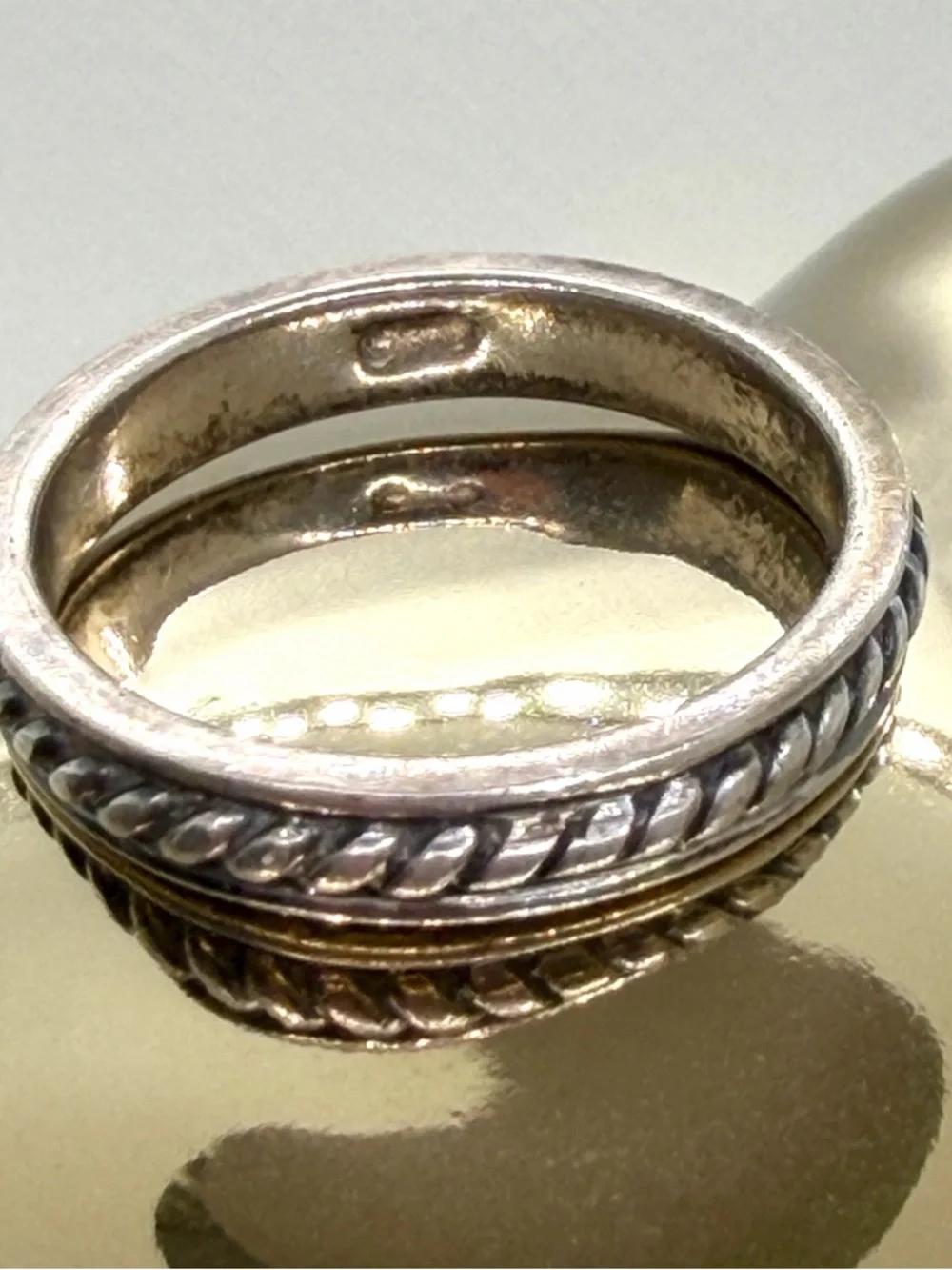 Handmade .925 Sterling Silver Rope Band/Stackable Ring - Picture 1 of 6